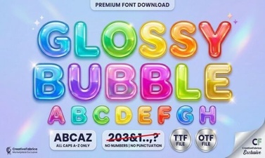Glossy Bubble Font Design Styles & Download Guide