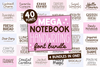 Mega Notebook Fonts: Handwriting for Creative Projects